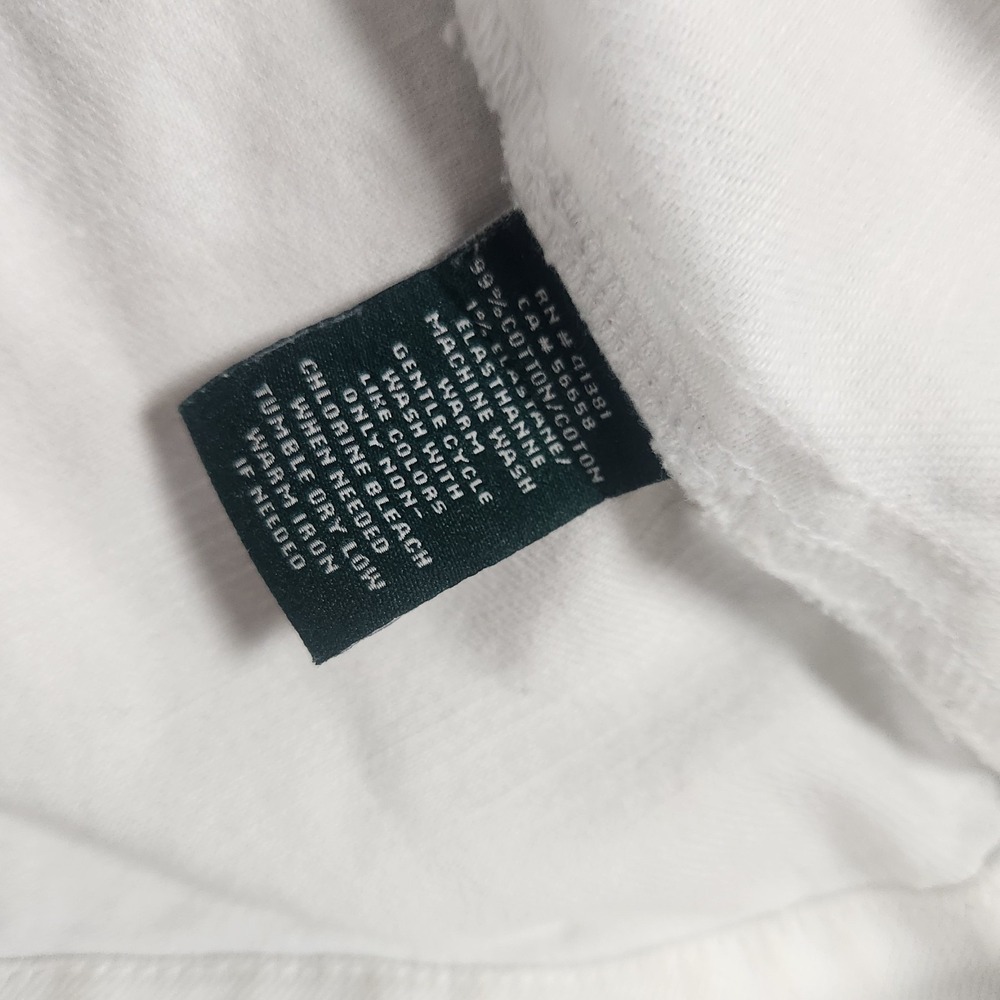 1967 Compagnie Ralph Lauren White Denim Long Pencil Skirt Size 12 Button Front - Picture 8 of 8